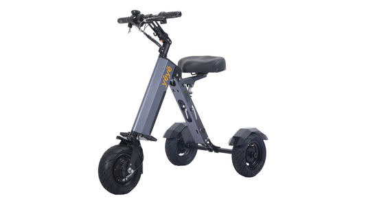 Trottinette électrique pliable pour senior YĒYĒ TWIST bleu ciel avec assise ergonomique