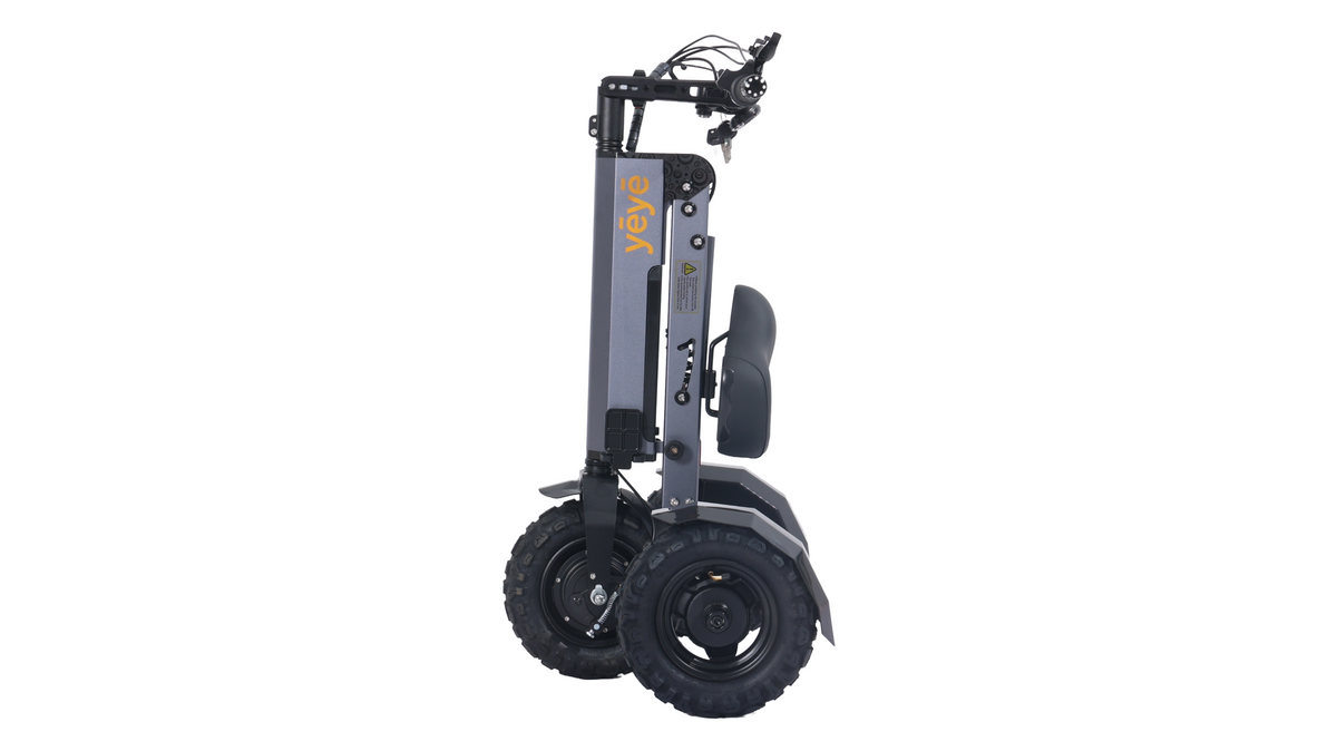 Trottinette électrique pliable 15,5 kg YĒYĒ TWIST compact pour coffre de voiture et voyage en avion