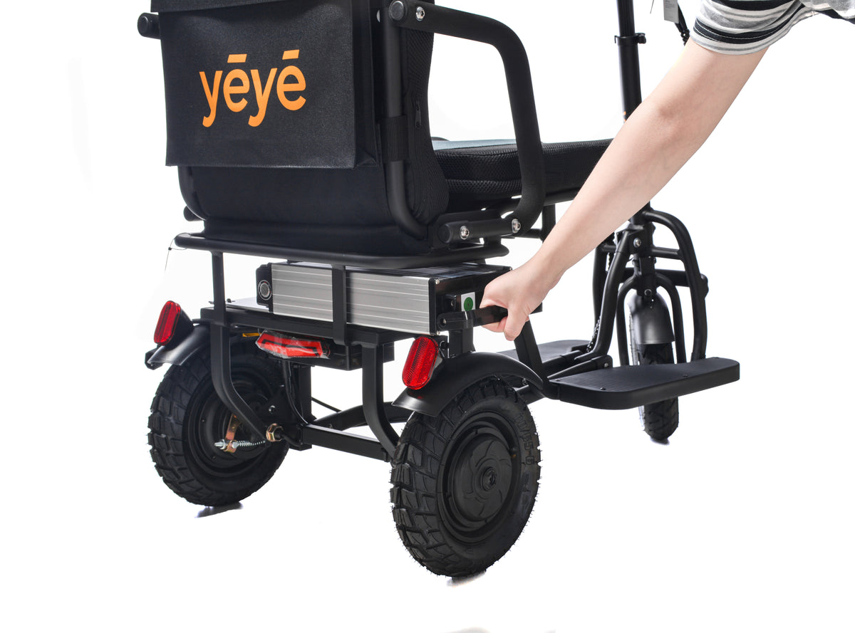 Batterie amovible lithium légère pour véhicule senior YĒYĒ POP confortable et sécurisant avec longue autonomie